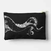 octopus tentakels negatief op zwarte pouch etui (Achterkant)