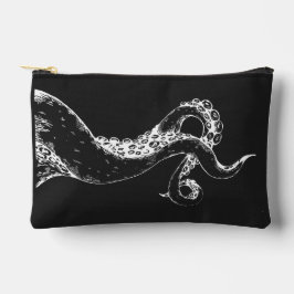 octopus tentakels negatief op zwarte pouch etui