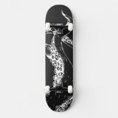 octopus tentakels negatief op zwarte skateboard (Voorkant)