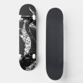 octopus tentakels negatief op zwarte skateboard (Voorkant)