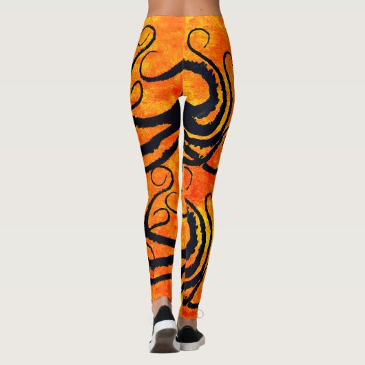 Octopus tentakels op vuur - Leggings (Achterkant)