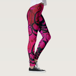 octopus tentakels op warmroze - Leggings