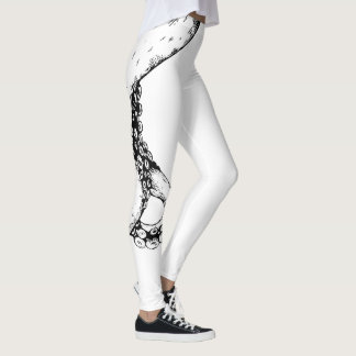 octopus tentakels op witte leggings
