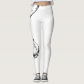octopus tentakels op witte leggings (Voorkant)