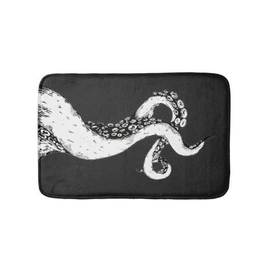 octopus tentakels op zwarte badmat (Voorkant)
