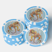OCTOPUS THEMA POKER CHIPS FINE ART VAN JP DENYER (Opstapeling)