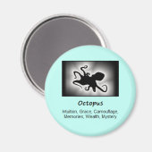 Octopus Totem Animal Spirit betekenend Magneet (Voorkant / Achterkant)