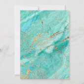 Octopus touw frame oceaan blauw goud maritiem kaart (Achterkant)