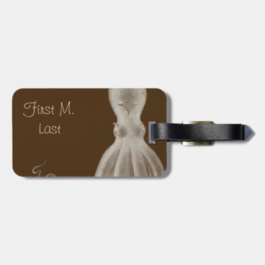 Octopus Triptych Bagagelabel (Achterkant horizontaal)