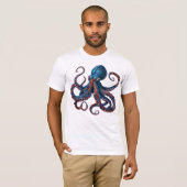 Octopus Tshirt - Aangepaste Grafische Tee Heren Da (Voorkant volledig)
