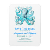 Octopus Turquoise Beach Save the Date Magneet (Verticaal)