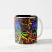 Octopus Tweekleurige Koffiemok (Voorkant rechts)