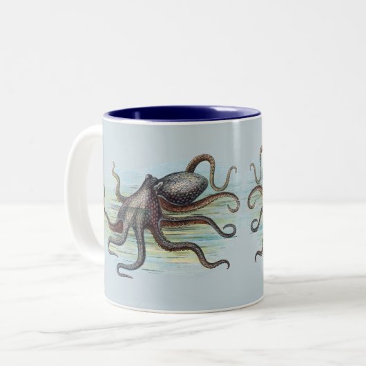  octopus tweekleurige koffiemok (Voorkant links)