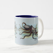  octopus tweekleurige koffiemok (Voorkant rechts)