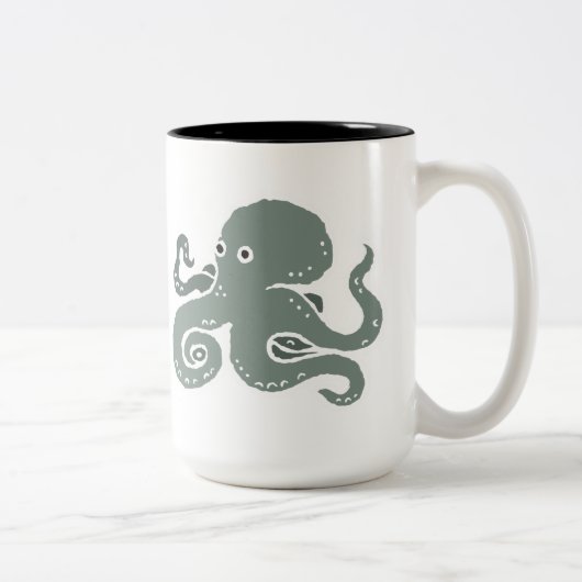Octopus Tweekleurige Koffiemok (Rechts)