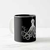 octopus tweekleurige koffiemok (Voorkant links)