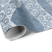  Octopus Twilight Blue Denim Waterverf Cadeaupapier (Rol Hoek)