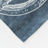  Octopus Twilight Blue Denim Waterverf Fleece Deken (Hoek)