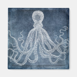  Octopus Twilight Blue Denim Waterverf Magneet