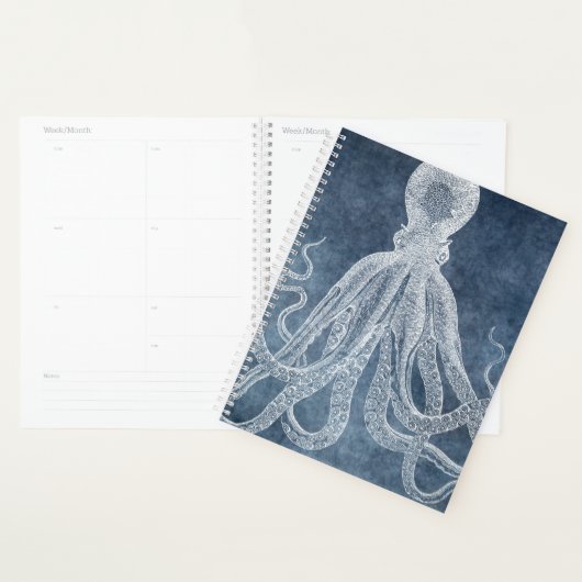 Octopus Twilight Blue Denim Waterverf Planner (Display)