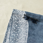  Octopus Twilight Blue Denim Waterverf Strandlaken (In situ)