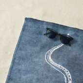 Octopus Twilight Blue Denim Waterverf Strandlaken (In situ)