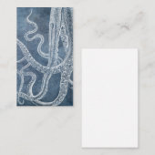 Octopus Twilight Blue Denim Waterverf Visitekaartje (Voorkant / Achterkant)