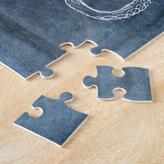  Octopus Twilight Blue Waterverf Quote Legpuzzel (Zijkant)