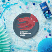 Octopus Undersea thema Verjaardag Papieren Bordje (Feest)