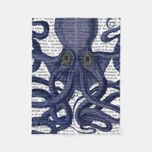 Octopus Up-Close Fleece Deken