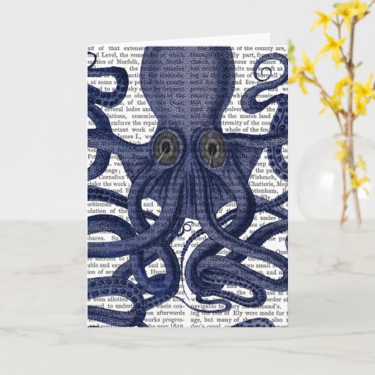 Octopus Up-Close Kaart (Gele Bloem)