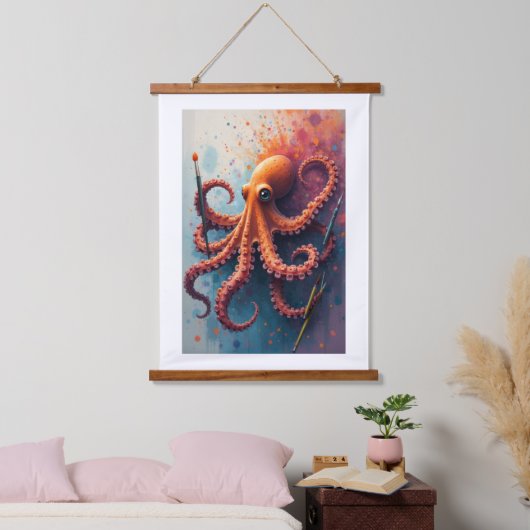 Octopus van creativiteit hangend wandkleed (Slaapkamer)