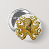 Octopus van Ernst Haeckel Ronde Button 5,7 Cm (Voorkant /achterkant)