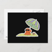 octopus van het strand van de grappige zon briefkaart (Voorkant / Achterkant)