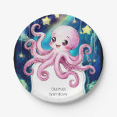 Octopus van magische Kinderen Papieren Bordje (Voorkant)