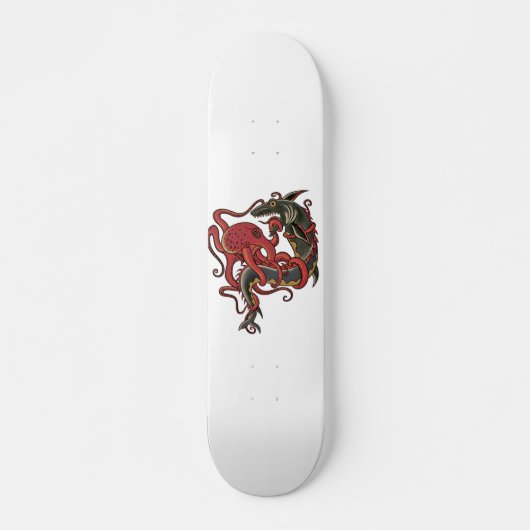 octopus vecht tegen een haai skateboard (Voorkant)