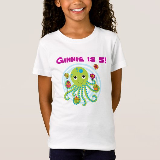 Octopus  Verjaardag T-shirt (Voorkant)