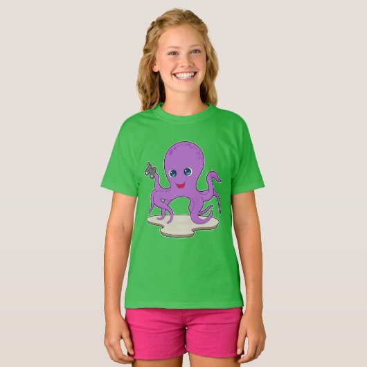 octopus verrekijker t-shirt (Voorkant volledig)