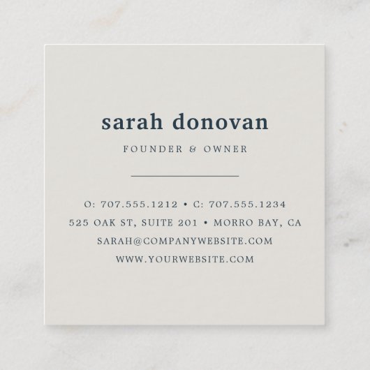 octopus vierkante visitekaartje (Achterkant)