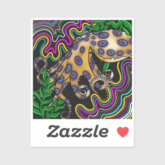 octopus-vinyl-Sticker Sticker (Vel)