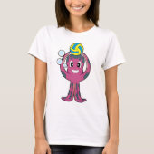 Octopus Volleyball player Volleyball Sports T-shirt (Voorkant)