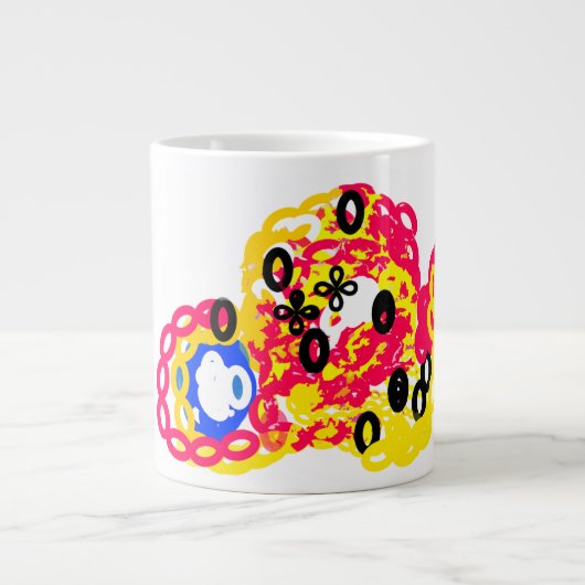 Octopus vreugde zomer spelen grote koffiekop (Voorkant)