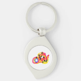 Octopus vreugde zomer spelen sleutelhanger