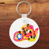 Octopus vreugde zomer spelen sleutelhanger (Achterkant)