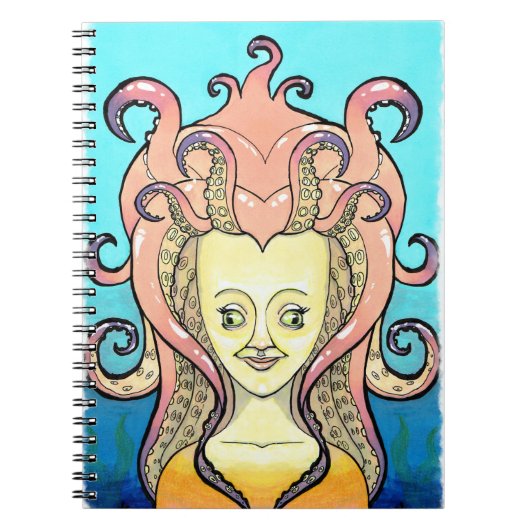 octopus vrouw schrift notitieboek (Voorkant)