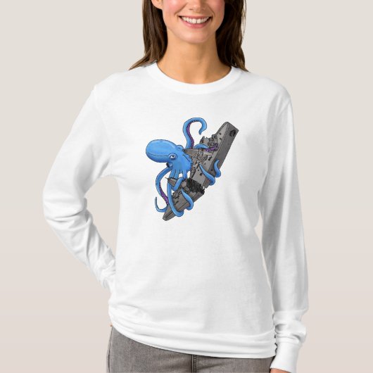 Octopus VS. Olietanker T-shirt (Voorkant)