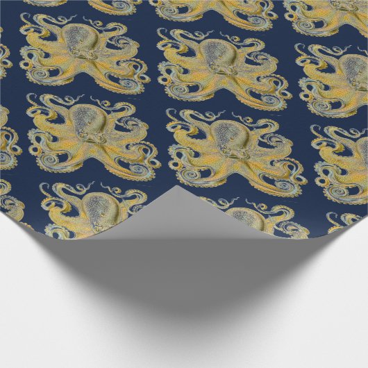 Octopus Vulgaris door Ernst Haeckel Wrapping Paper Cadeaupapier (Hoek)