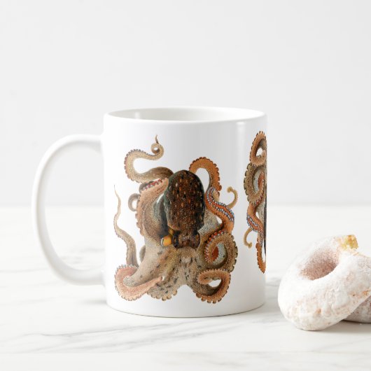  octopus Vulgaris, zeedieren Koffiemok (Met donut)