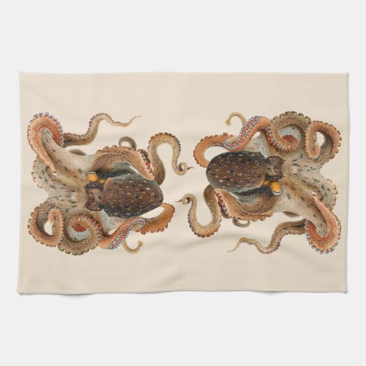  octopus Vulgaris, zeedieren Theedoek (Horizontaal)