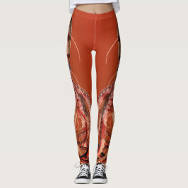  octopus - Vuurkleuren Leggings